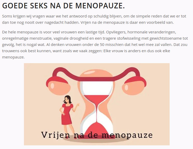 Goede seks na de menopauze